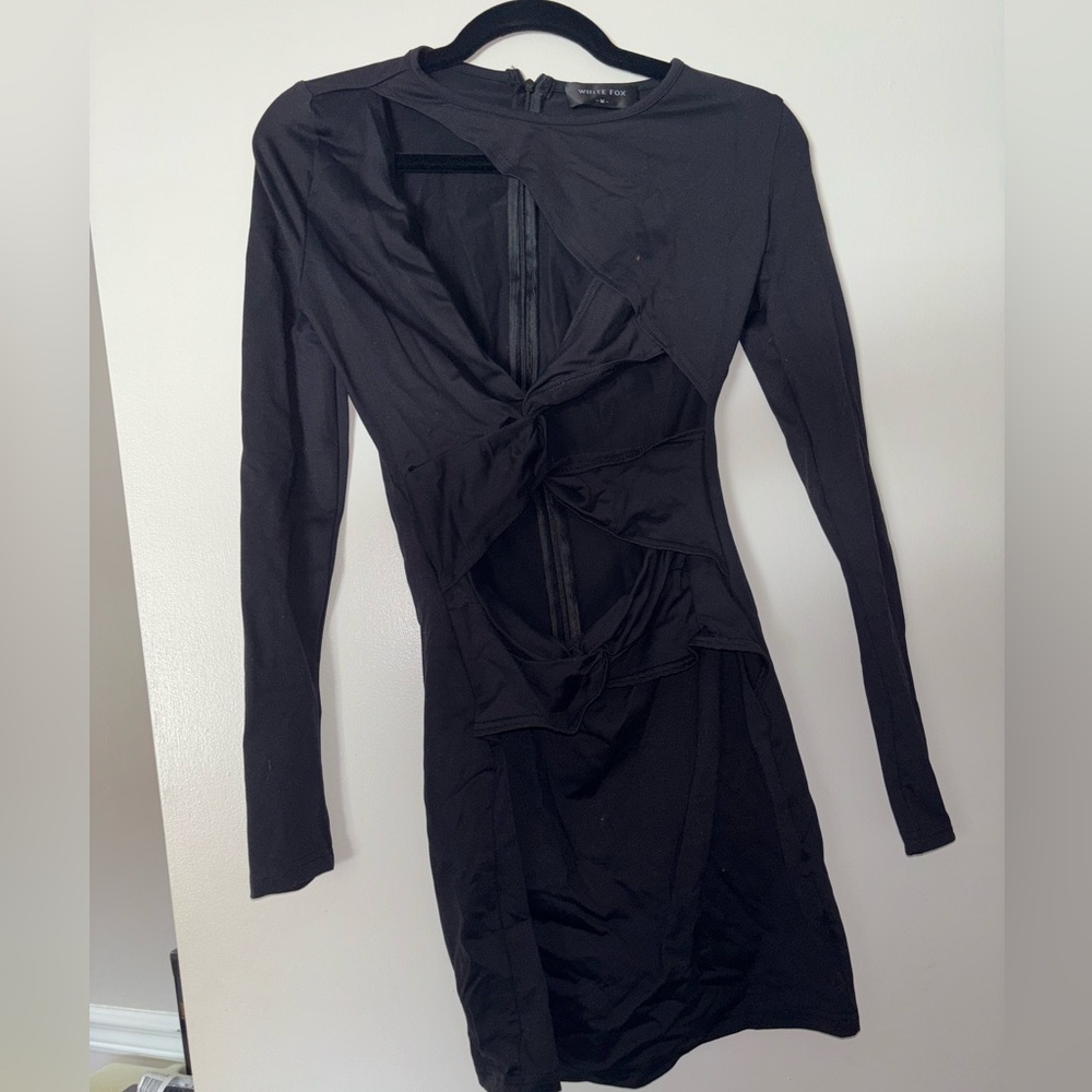 White Fox Boutique Black Cut-Out Mini Dress